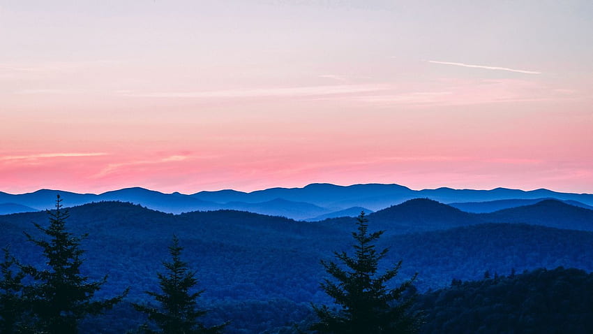 dawn, horizon, sunrise, pink sky HD wallpaper