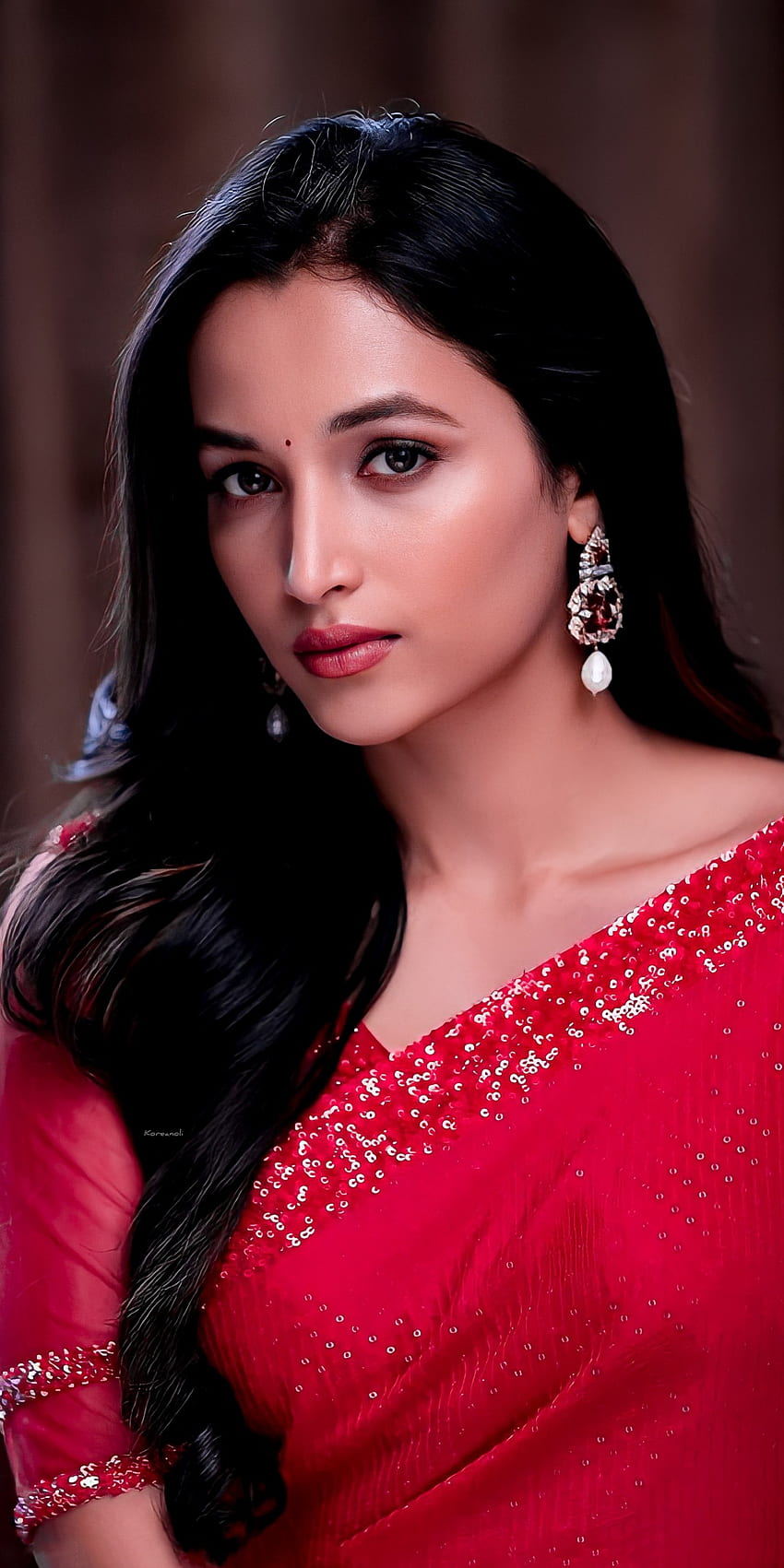 Srinidhi Shetty, Auge, Kopf, Schauspielerin, Schönheit, Saree HD-Handy-Hintergrundbild