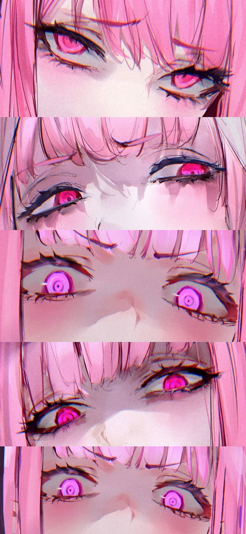 anime, head, pink HD phone wallpaper