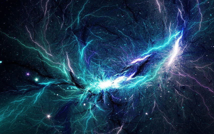 Nebula Digital Art Digital Lighting Cyan - ความละเอียด:, Thor Lighting วอลล์เปเปอร์ HD