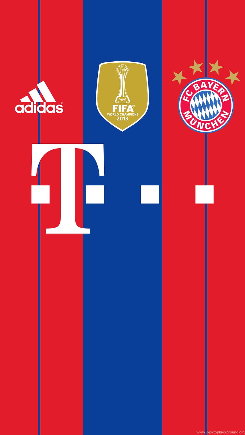 FC Bayern Munich Alt Kit Dengan Latar Belakang The27thFalkon wallpaper ponsel HD