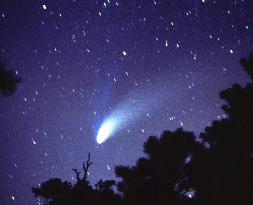 преминаване на комета, космос, близо, звезди, близо HD тапет