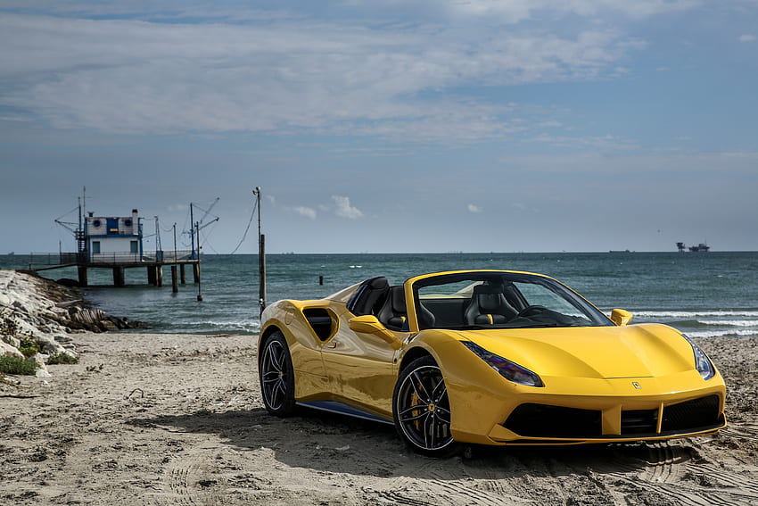 Ferrari, Autos, Seitenansicht, Spider, 488 HD-Hintergrundbild