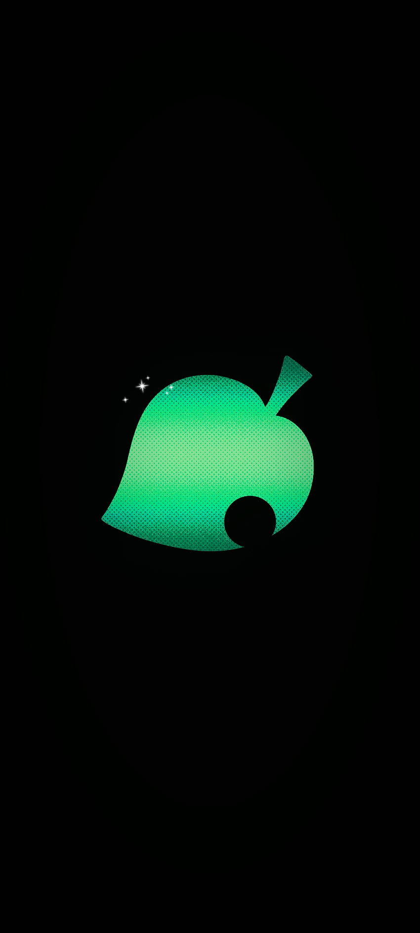 Animal Crossing Leaf, New, Dark, Horizons, Classic, Green, Simple HD phone wallpaper