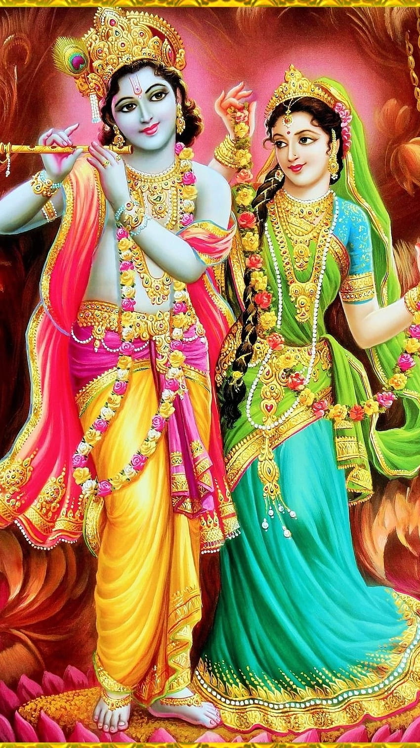 Radha Krishna , God Krishna, Goddess Radha HD phone wallpaper