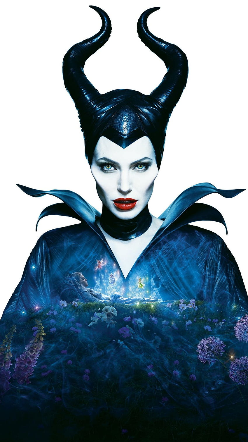 Maleficent Angelina Jolie Horns Fairy Tail iPhone 8 HD тапет за телефон
