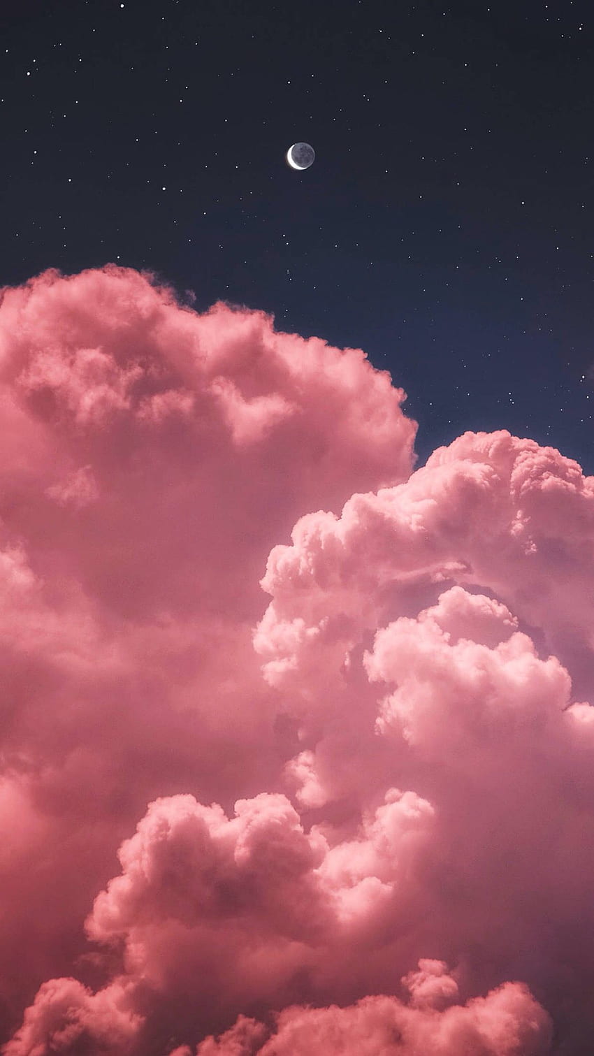 Full moon Wallpaper 4K Clouds Pink sky Nature 1653