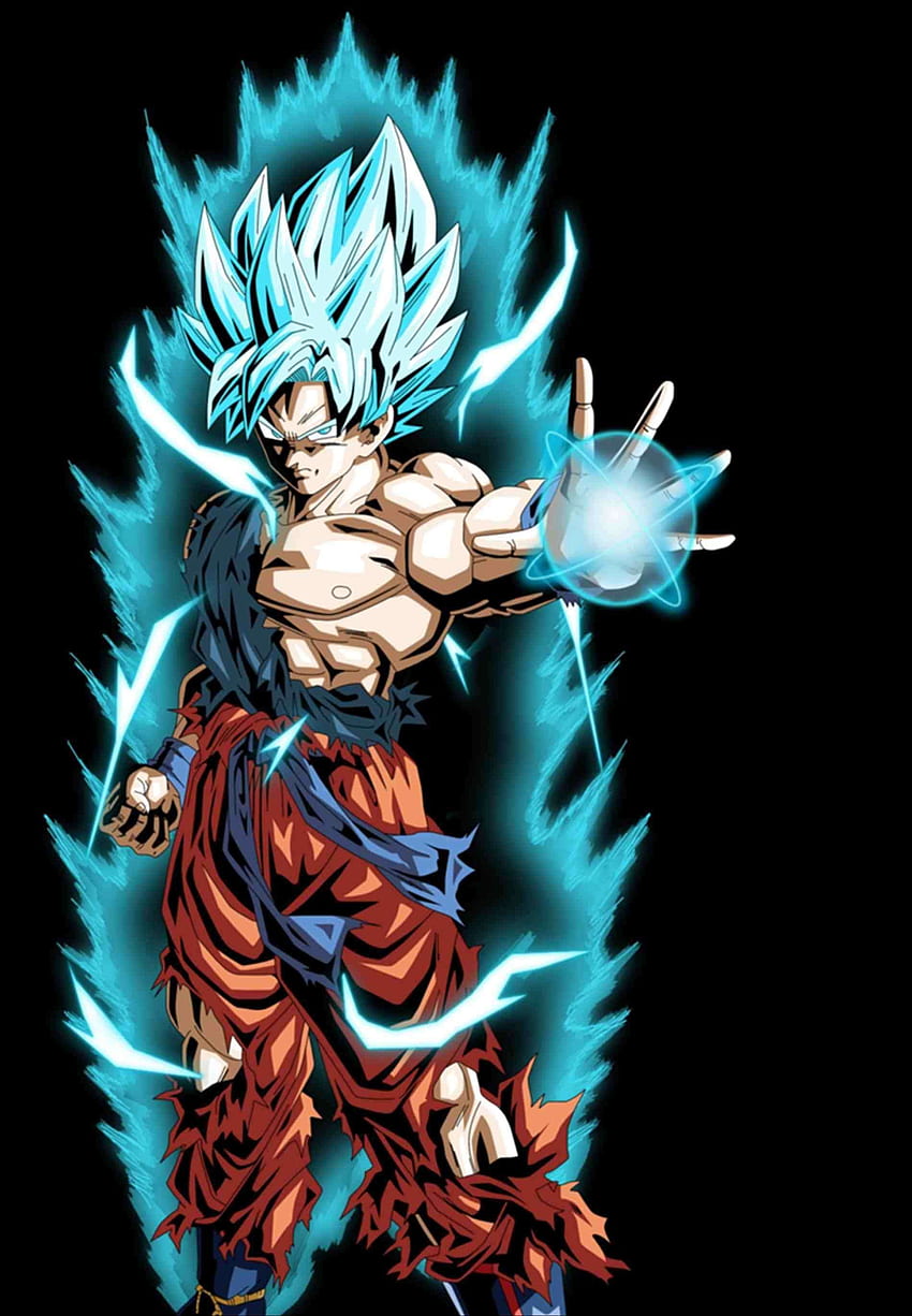 Kamehameha Goku Super Saiyan Azul, Goku Dios Kamehameha fondo de pantalla del teléfono