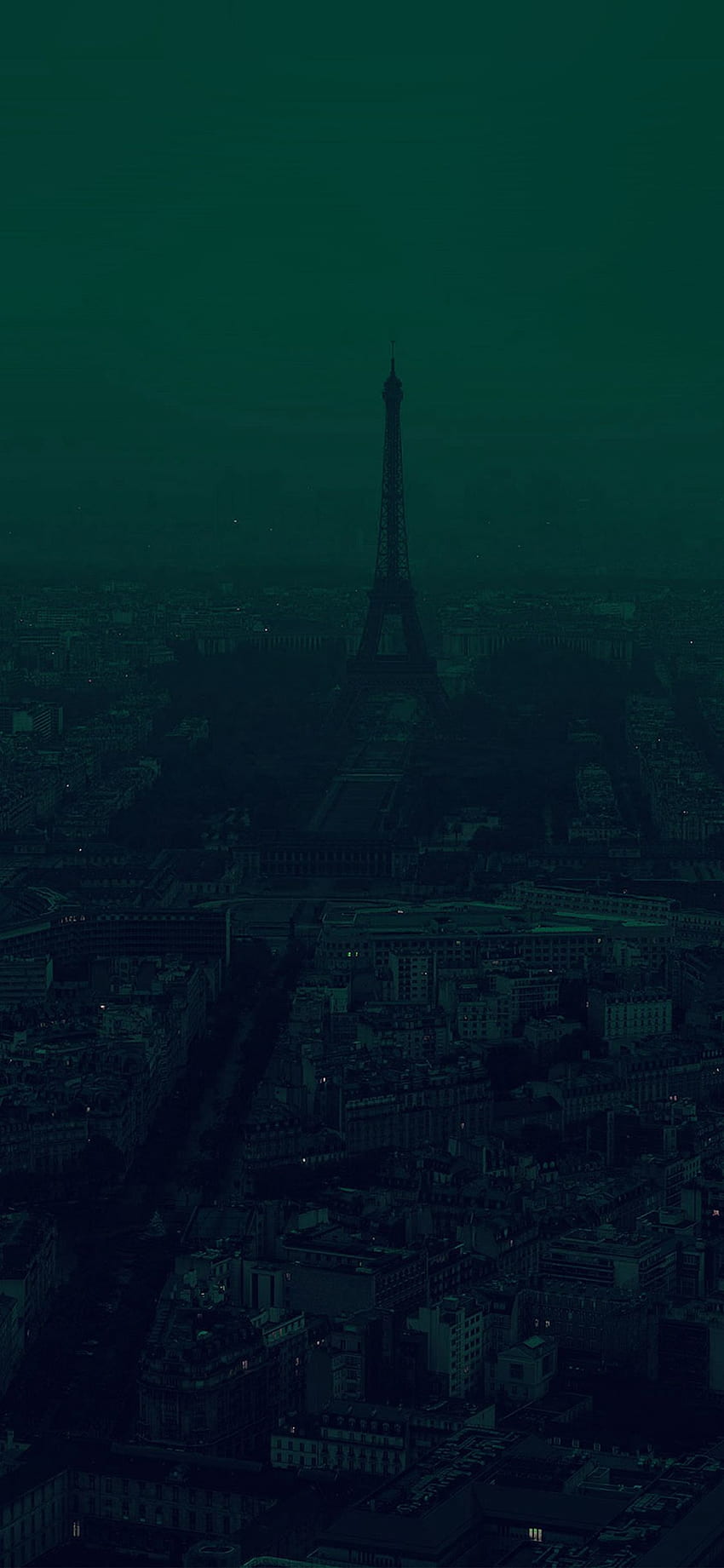 Paris Ciemnozielone Miasto Ilustracja Art Via For I. Ciemnozielony Estetyczny, Ciemnozielony, Czarny Estetyczny Tapeta na telefon HD