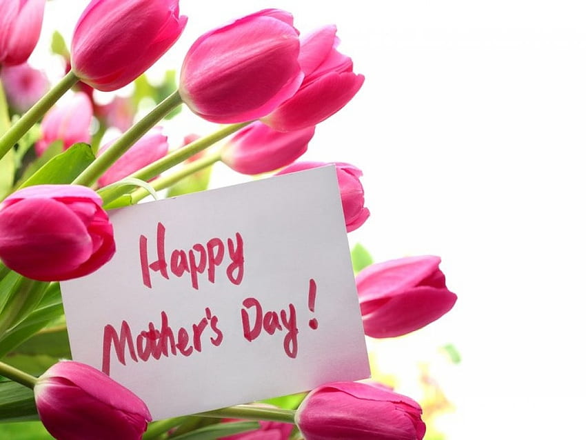 Buona domenica della mamma a tutte le mamme, astratto, buona festa della mamma, messaggio, 3D, buona domenica della mamma Sfondo HD