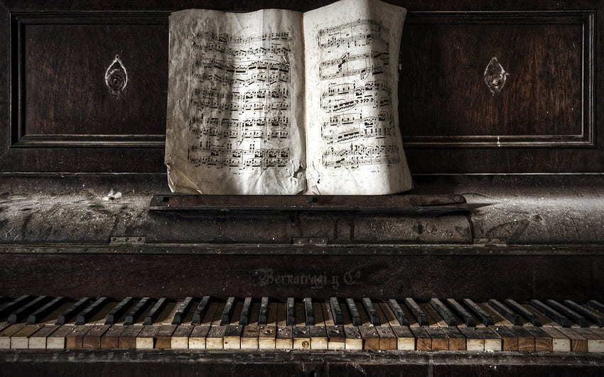 piano, Old, Paper, Abandoned / and Mobile & HD wallpaper