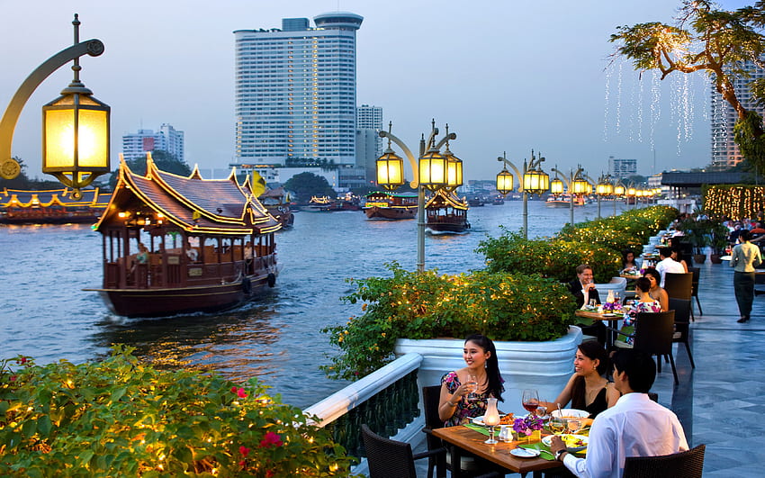 Ciudad oriental de Bangkok en Tailandia, horizonte de Bangkok fondo de pantalla