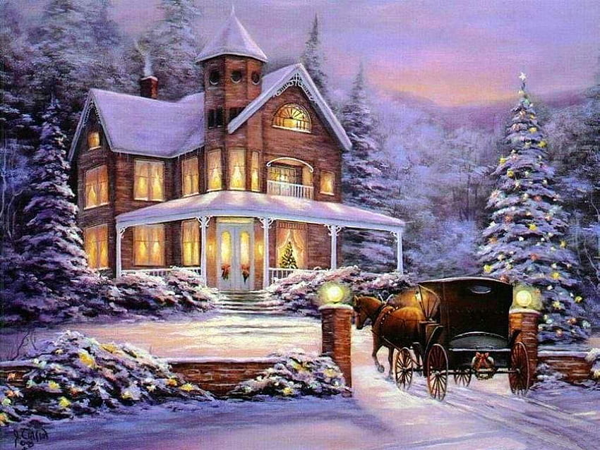 Animated Christmas Animated [] for your , Mobile & Tablet. Explore for Victorian Homes. Victorian , Vintage Floral , Arts and, Victorian Christmas House HD wallpaper