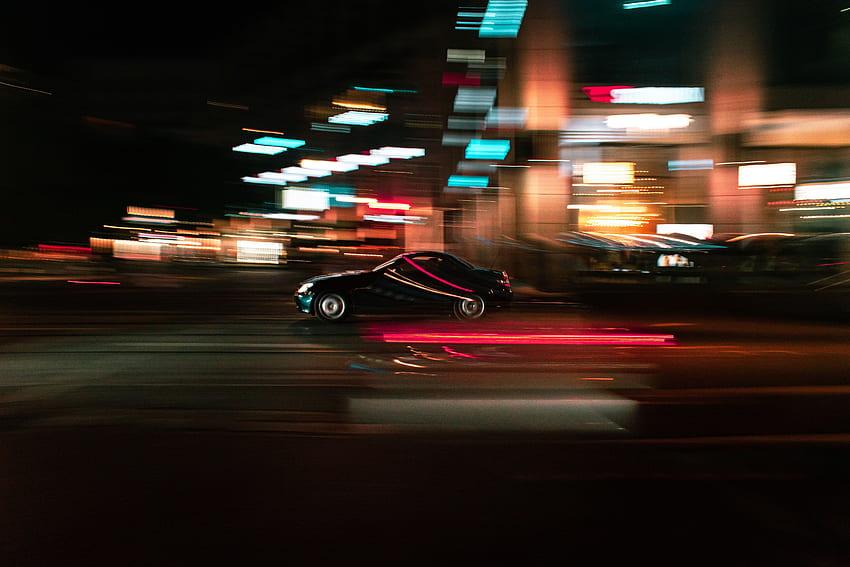 Night, Cars, Lights, Car, Movement, Traffic, Blur, Smooth, Machine, Speed HD wallpaper
