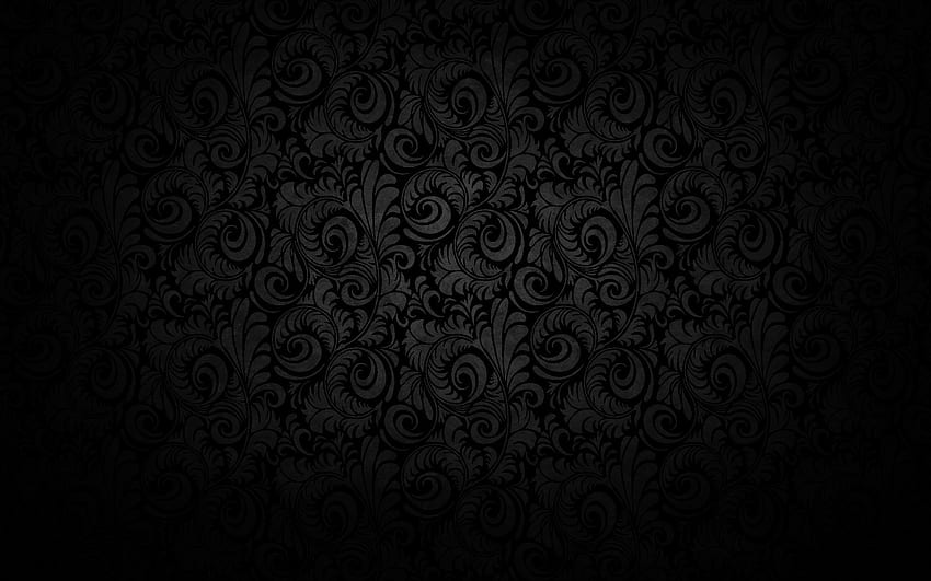 Black Floral Texture Pattern Design Background Res: Added on , Tagged : backgrounds black with black background at ... HD wallpaper