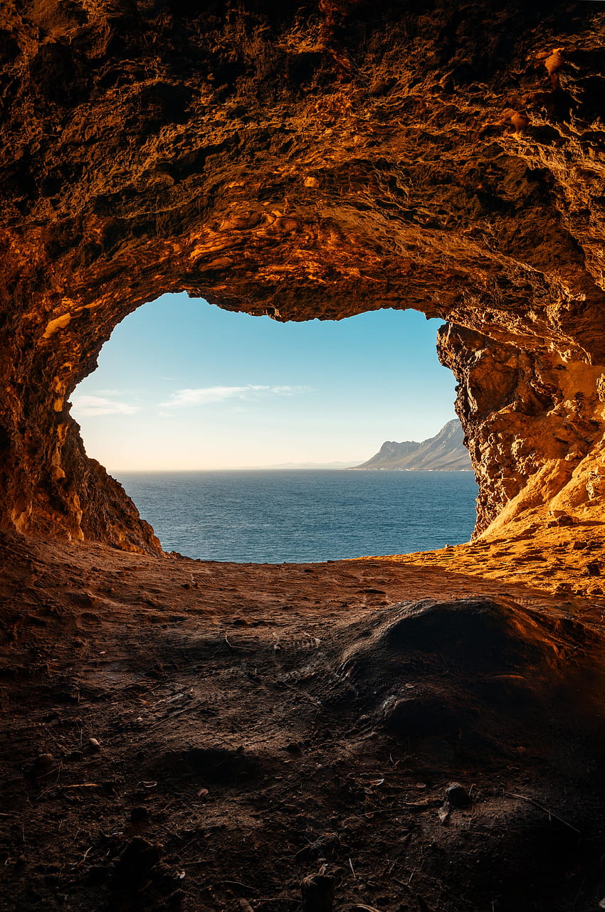 자연, 돌, 바다, 바위, 수평선, 동굴 HD 전화 배경 화면