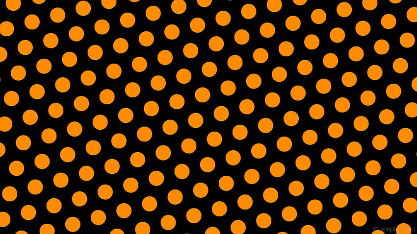 orange black hexagon polka dots dark orange HD wallpaper