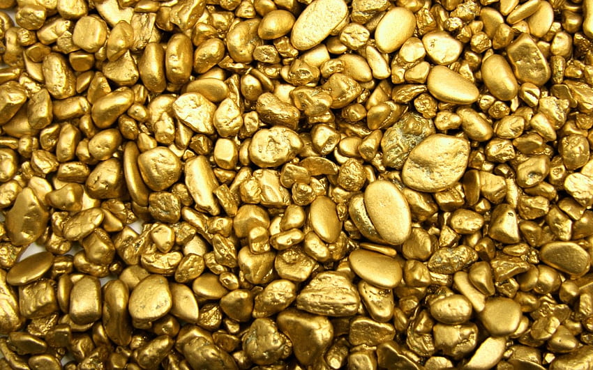 Gold, Steine, Goldbarren, Kieselsteine ​​JPG. Cool HD-Hintergrundbild