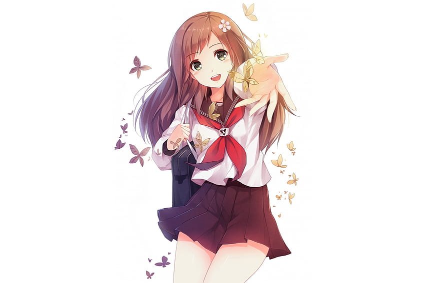 Süßes Anime-Mädchen, schöne Augen, originell HD-Hintergrundbild