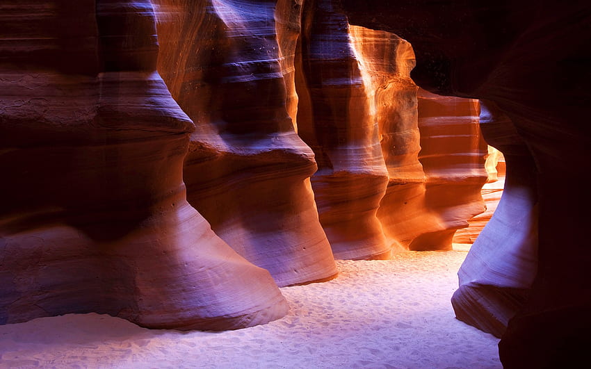 Caverna de arenisca en Antelope Canyon, rocas, arenisca, cañones, cuevas, naturaleza, cavernas fondo de pantalla