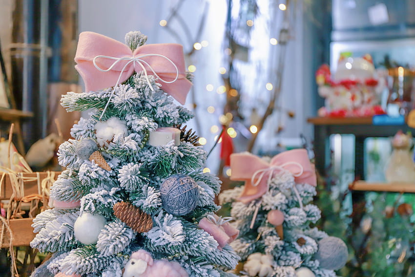 Vacanze, Capodanno, decorazioni, Natale, albero di Natale Sfondo HD