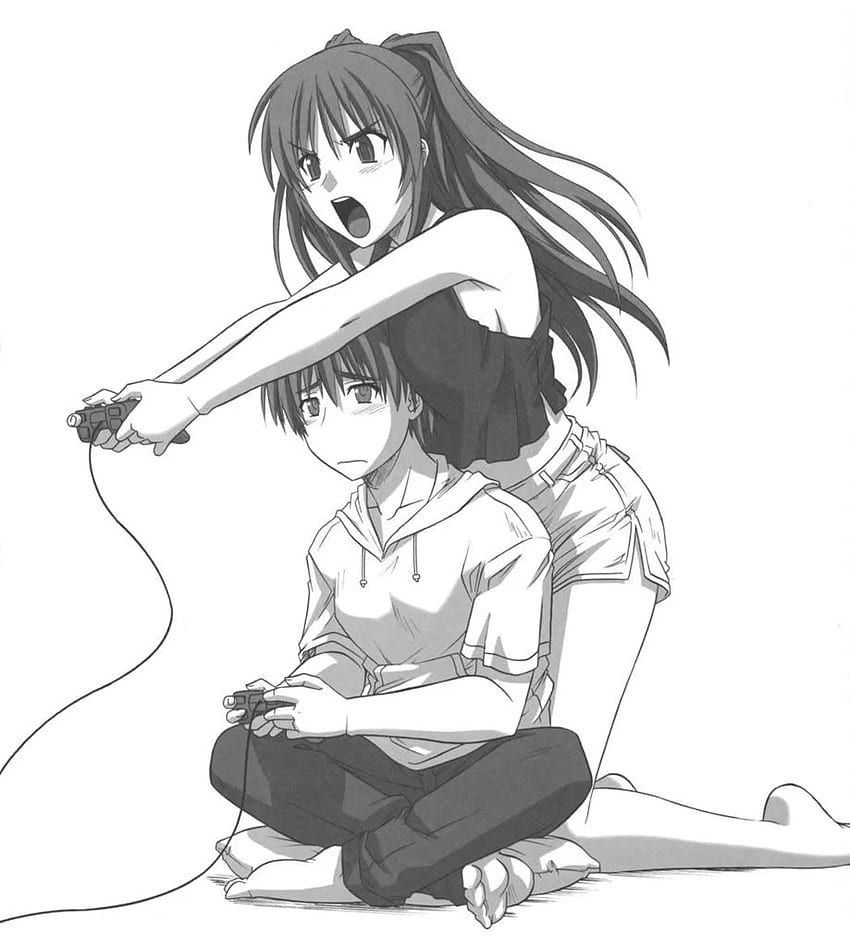 Anime couple black an white and anime uploads anime 742473 on  animeshercom