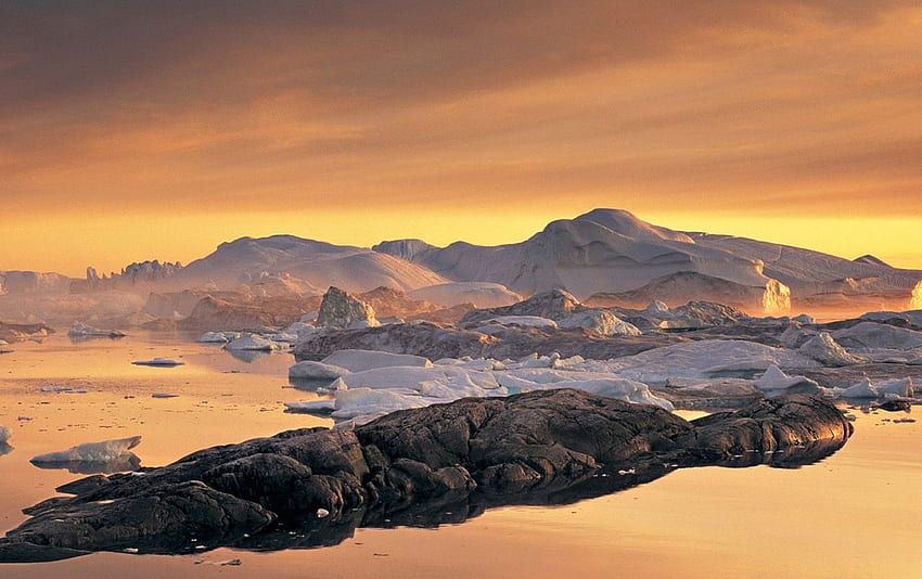 Disko Bay, Greenland . Disko Bay, Greenland stock, Greenland Landscape HD wallpaper