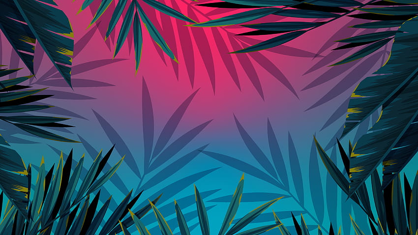  Hojas de palma  para tecnología, hojas tropicales estéticas fondo de pantalla