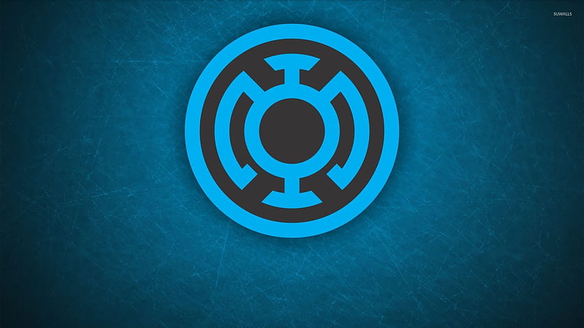 Logo Blue Lantern Corps - Bande dessinée, logo flèche verte Fond d'écran HD