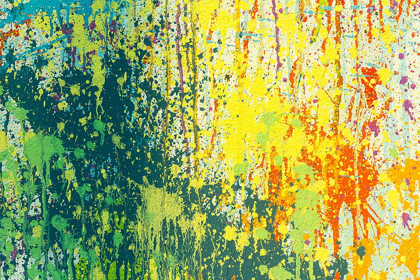 Abstract, Multicolored, Motley, Spray, Paint, Stains, Spots, Chaotic, Randomness HD wallpaper