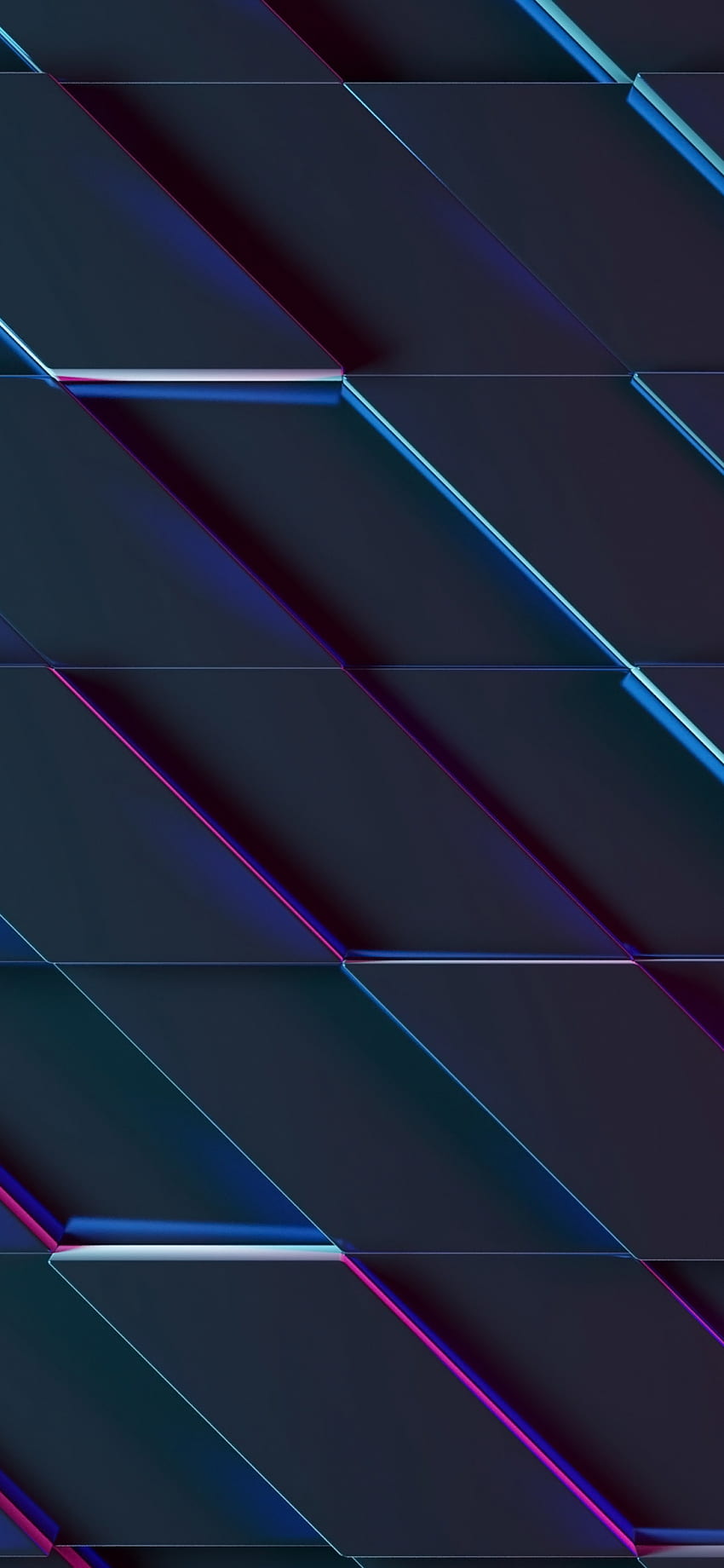 3D背景、ネオン、紫外線、紫、抽象、ネオンブルー3D HD電話の壁紙