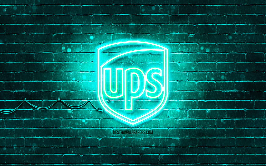 Logo pirus UPS, , brickwall pirus, logo UPS, merek, logo neon UPS, UPS Wallpaper HD