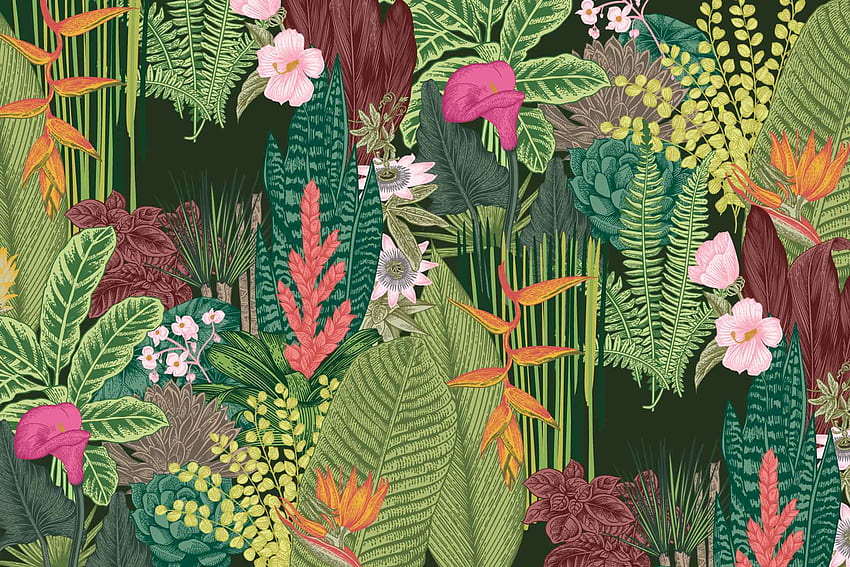 Garden of Eden. Cara Saven Wall Design HD wallpaper