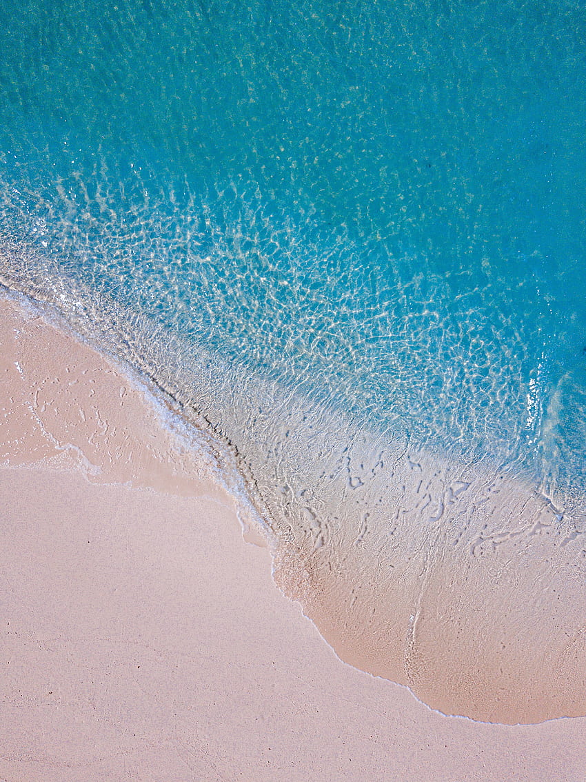 Чисто и минимално, плаж, гледка с дрон HD тапет за телефон