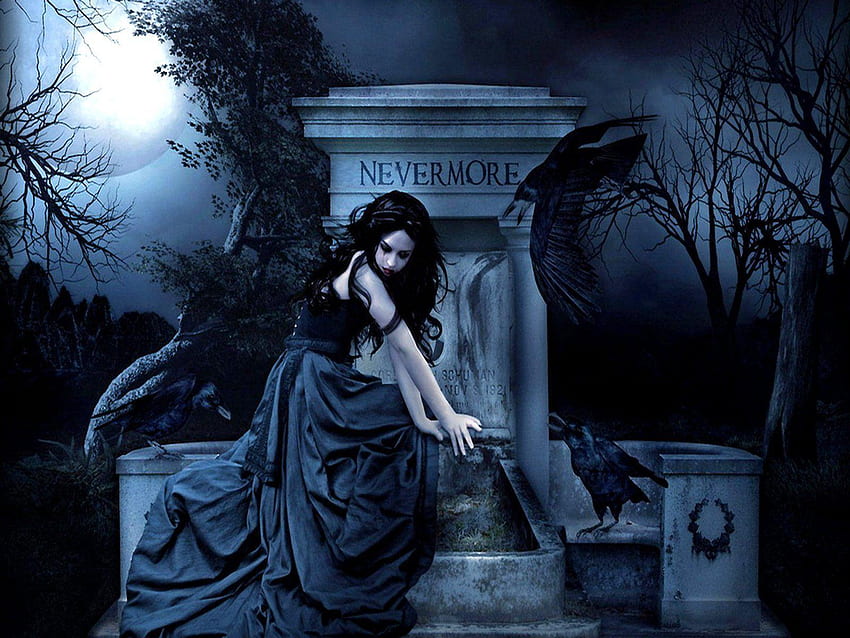 Dark Cemetery HD Wallpaper