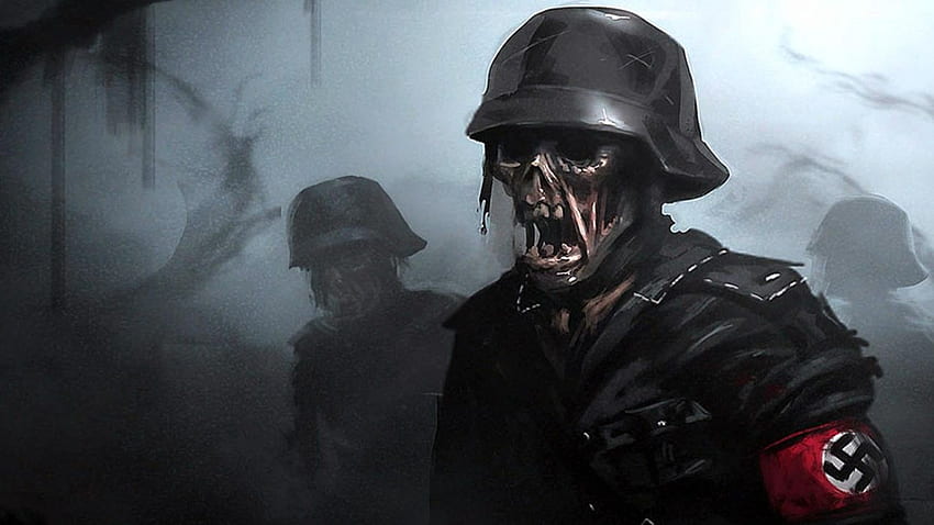 DEAD SNOW horror komedia mroczny nazistowski zombie deadsnow krew czaszka., Blood of the Dead Tapeta HD