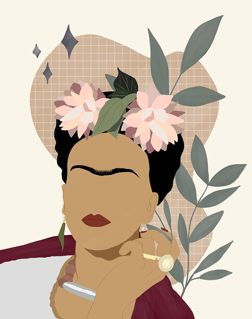 Frida Kahlo-Kunst, Frida Kahlo-Porträt, Boho-Kunst. Malerei Kunstprojekte, Feminismus Kunst, Feministische Kunst, Frida Kahlo Art Style HD-Handy-Hintergrundbild