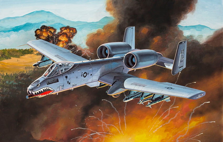 War, Art, Painting, Aviation, Fairchild Republic A 10 Thunderbolt II For , Section авиация HD wallpaper