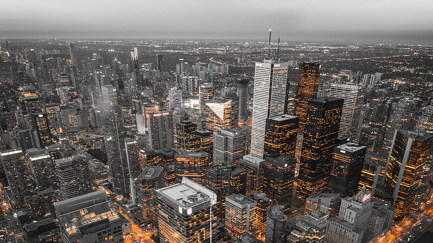 skyscrapers, top view, metropolis, toronto, canada 16:9 background, 2560X1440 Toronto HD wallpaper