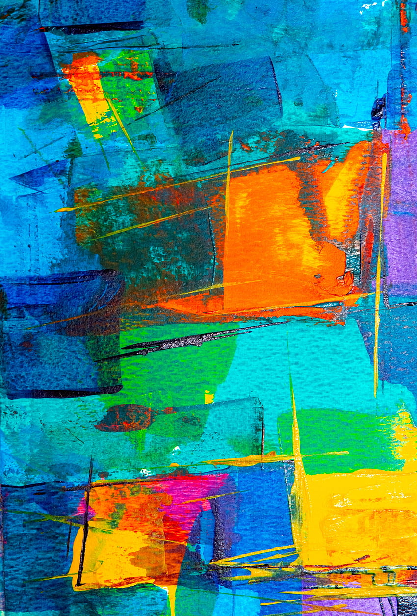 Abstracto, arte acrílico, colorido. fondo de pantalla del teléfono