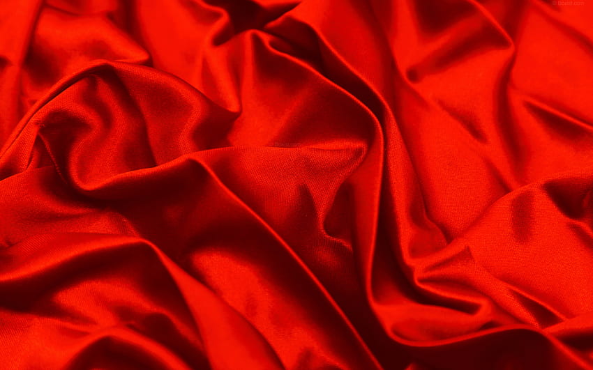 red waves silk texture, red silk fabric texture, silk texture, fabric texture, red silk, red fabric, red silk background HD wallpaper