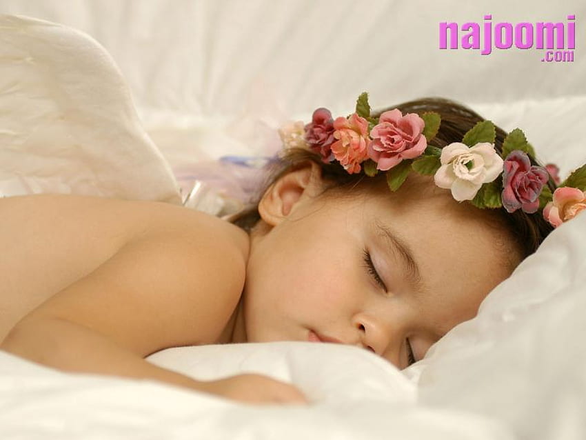 眠れる森の美女、赤ちゃん、かわいい、眠っている 高画質の壁紙