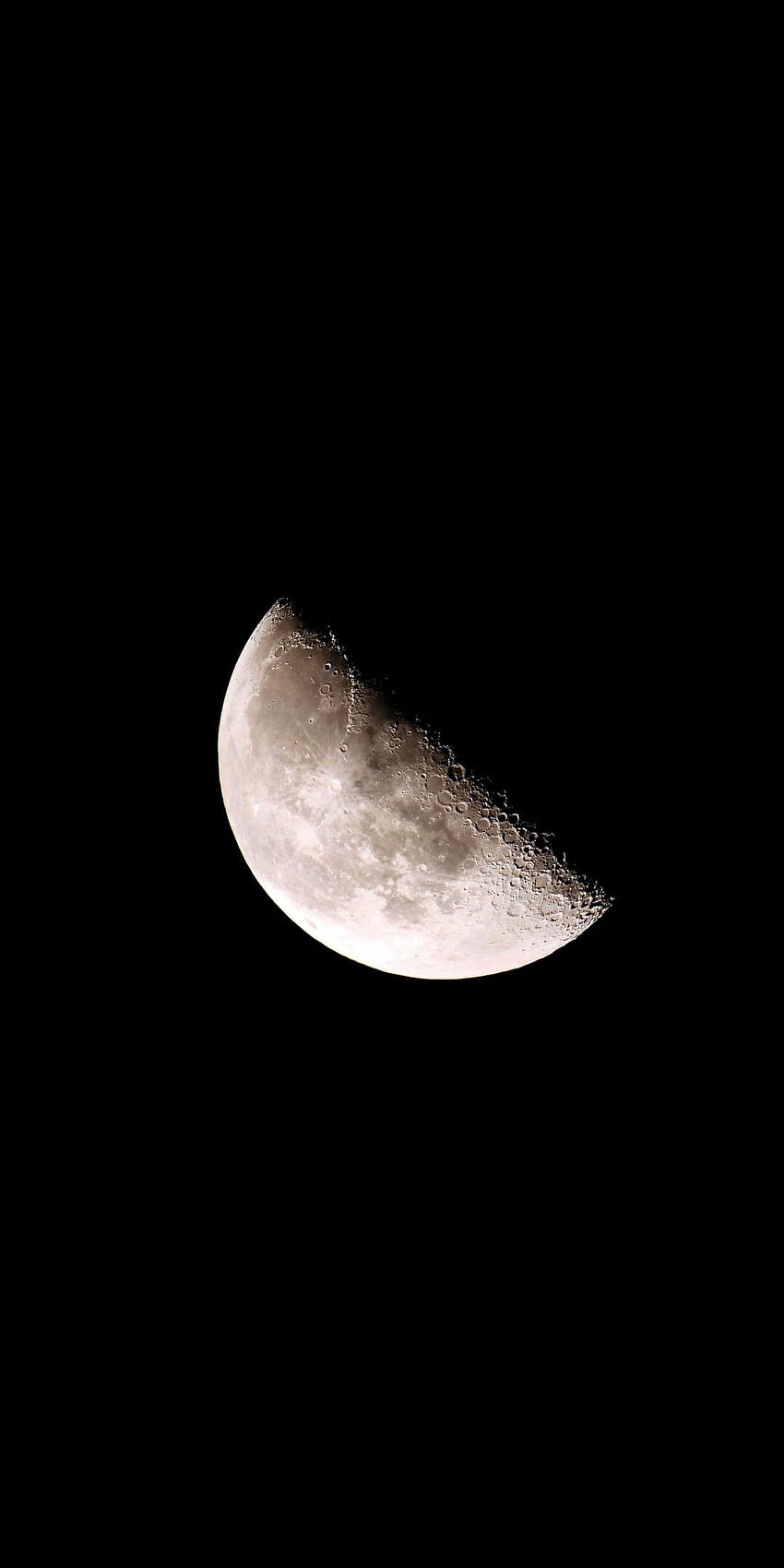 半月、黒、ミニマル、空、. 月と星 , ミニマル , 夜空 , ダークハーフムーン HD電話の壁紙