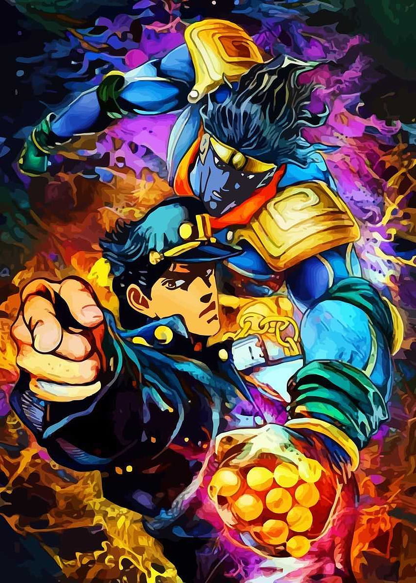 Star Platinum, Jotaro und Star Platinum HD-Handy-Hintergrundbild