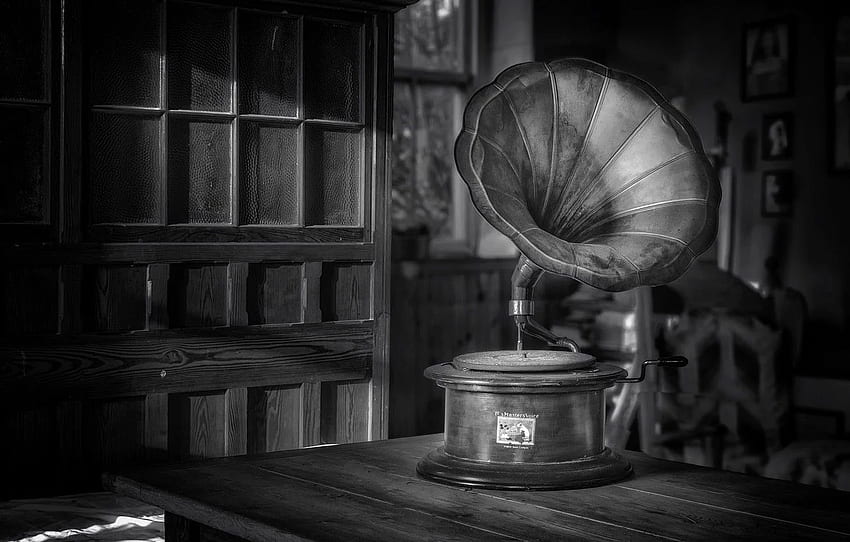 music, background, gramophone for HD wallpaper