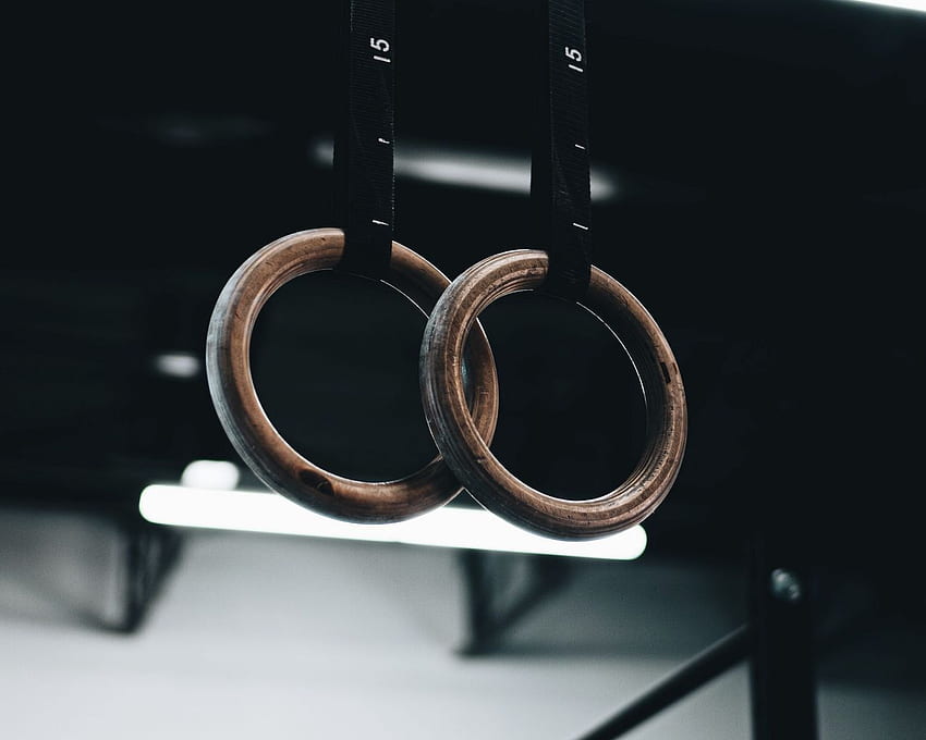 gymnastic rings, rings, gym, sport standard 5:4 background, Olympic Rings HD wallpaper