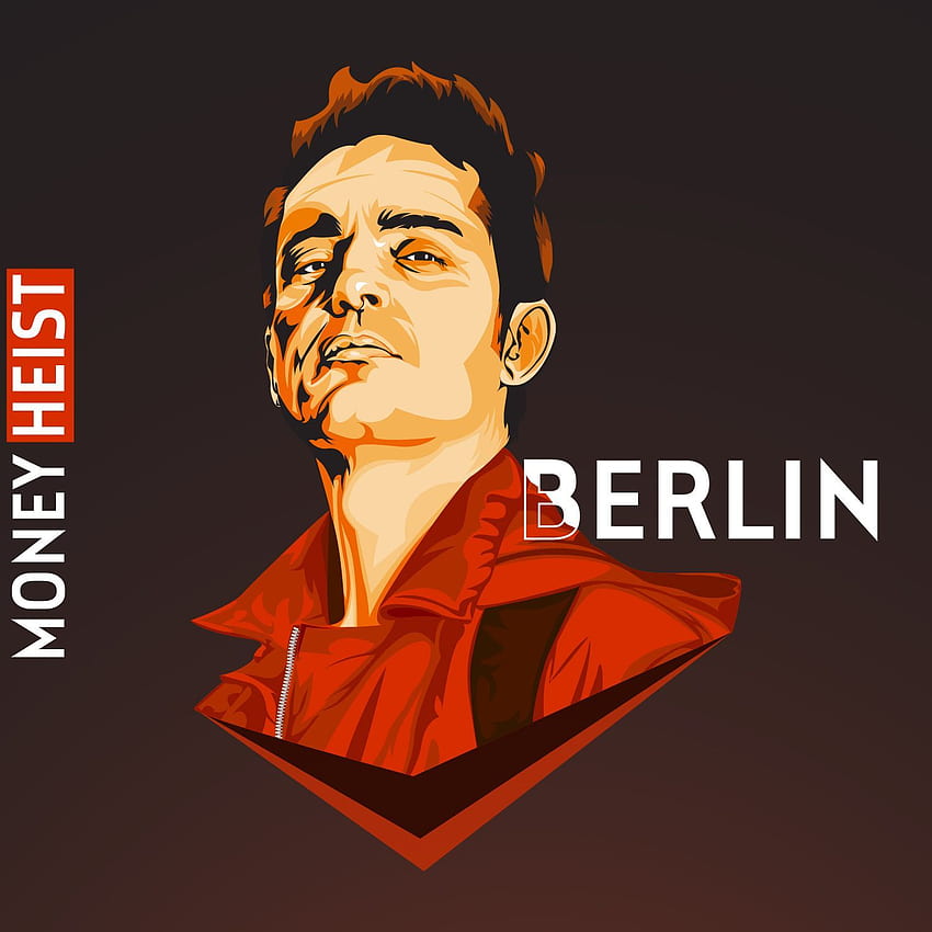 Money Heist Berlin, 일러스트레이션, 벡터 아트, La Casa De Papel Berlin, Portrait, Graphic Design, Art in 2020. 벡터 초상화, 만화 얼굴, 베를린, Money Heist Minimalist HD 전화 배경 화면