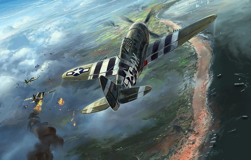 WW2, P 47 Thunderbolt, Energo5, Aviation Art For , Sekcja авиация Tapeta HD