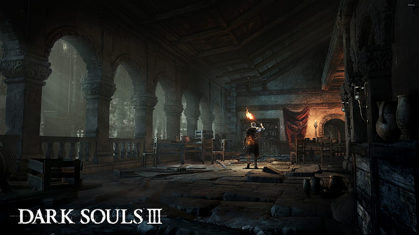 Knight in an empty room in Dark Souls III HD wallpaper