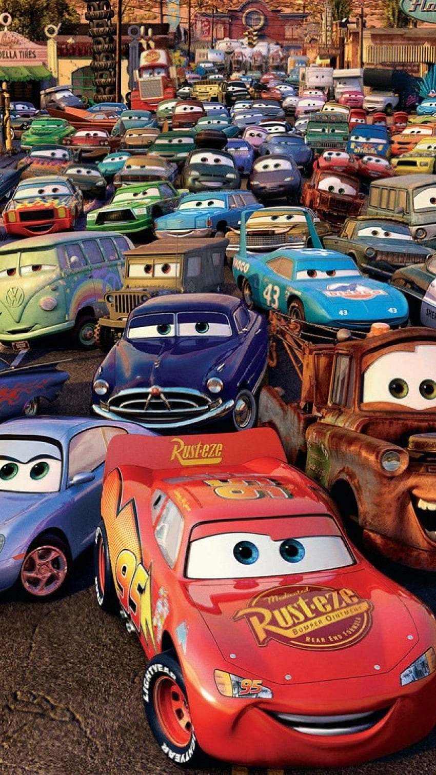 Колите филмът за. Филм, филм на Дисни и филм на Логан, автомобили на Pixar HD тапет за телефон
